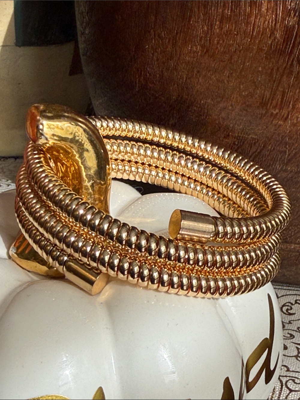 Gold-Tone Coil Wrap Bracelet - Women Jewelry